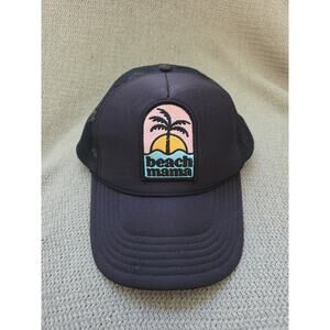Local Beach Boutique Beach Mama Patch Trucker Hat Otto Snap Back One Sz Vacation